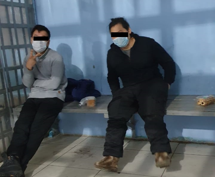 На фото: задержанные участники несанкционированного митинга 23 января в Якутске